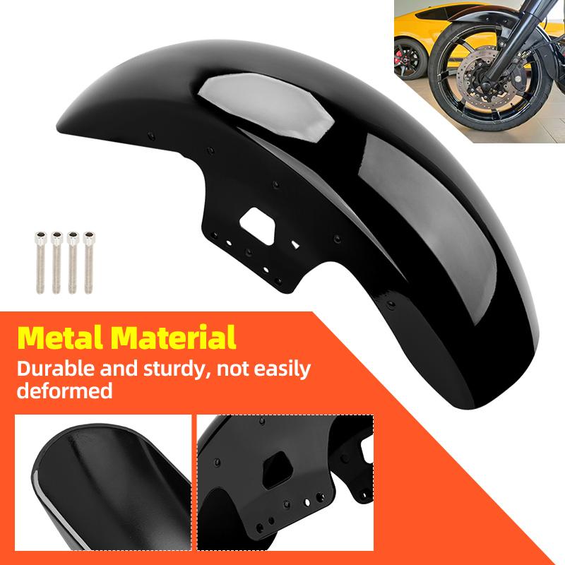 Motorcycle Wrap Front Fender Mudguard Cover Gloss Black Accessories For Harley Touring Road King Electra Street Glide 2014-2023