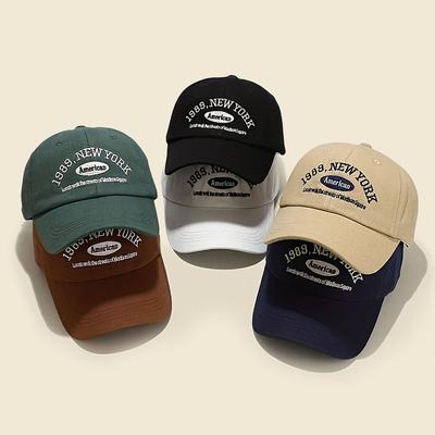 One Retro Embroidered Adjustable Baseball Cap, Casual Sun Hat for Men and Women, Perfect for Super Bowl Sunday Party