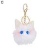 Plush Cat Keychain Kawaii Kitten Cartoon Keyring Ladies Girls Bag Pendant Black /White Hairball Keychain School Bag Key Chains