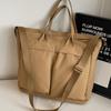 Zipper commuter tote bag women's leisure simple shoulder messenger bag handbag large capacity leisure commuting