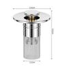 Anti-clog Floor Drain Filter Mesh Stainless Steel Hair Trap Washbasin Bounce Core Multifunctional Sealing Cover