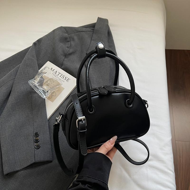 Fashionable Ladies Handbag Cute Semi-Circle Simple Large Atmosphere Single Shoulder Women's Crossbody Casual Small Bag