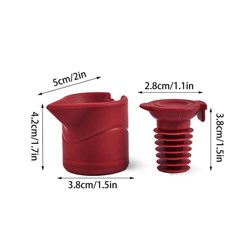 Ultimate Leakproof Wine & Champagne Stopper Set,Durable Silicone Beverage Bottle Sealers, Airtight Portable Wine Savers