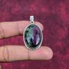 Ruby In Zoisite Pendant Gemstone Jewelry, 925 Solid Sterling Silver Pendant, Handmade Jewelry Birthstone Pendant, Gift For Him