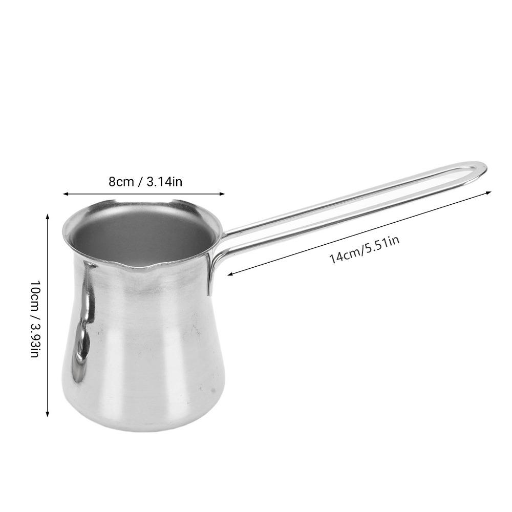 450ml 15.2oz Greek Coffee Pot Stainless Steel Milk Warmer Pot Turkish Coffee Pot For Coffee Making