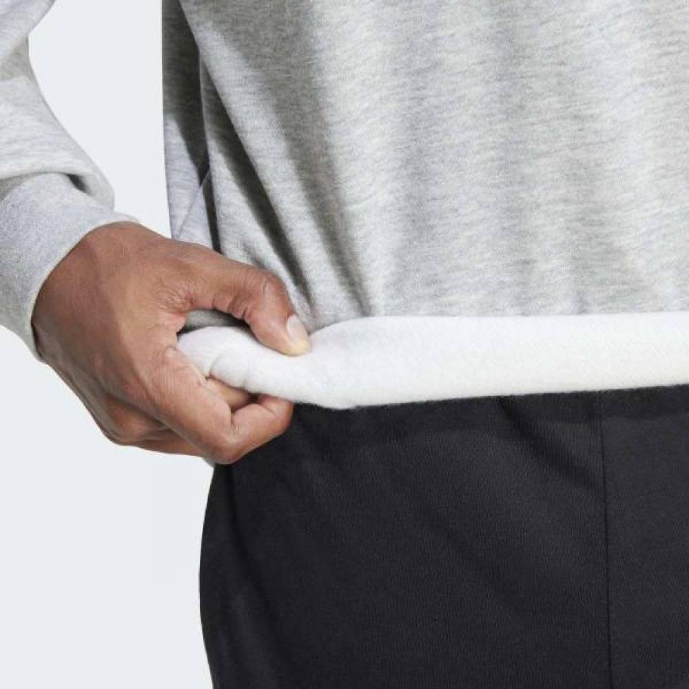 Adidas Essential 3 Stripe Fleece Sweatshirt