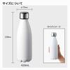 Gowell Mug Bottle, Stylish Bottle-Shaped Rocket Thermos Stainless Steel Bottle, Direct Drinking, Vacuum Insulated, Hot & Cold Insulated, 420ml, Silver