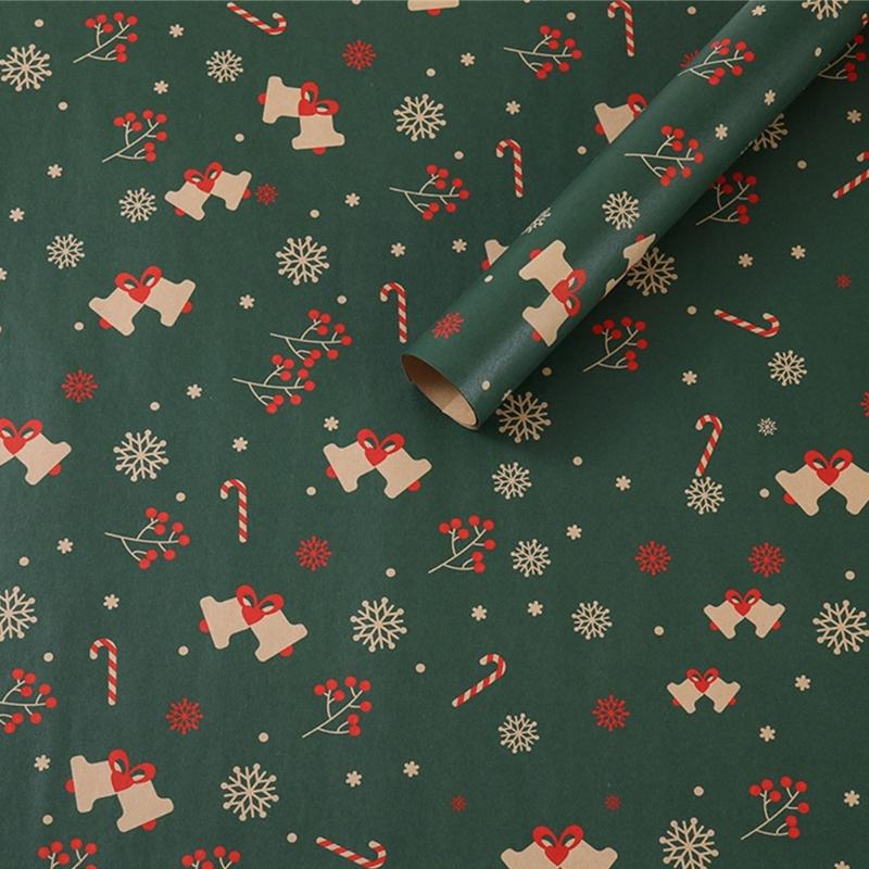Christmas Themed Wrapping Paper Set 5 Pack 50x74cm Thick Recyclable Materials Assorted Seasonal Artwork