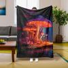 1PC Throw Fantasy Mushroom Flannel Blanket Forest Mushroom arts Bohemia style Soft thin Blankets for Home Car Camping Nap Picnic