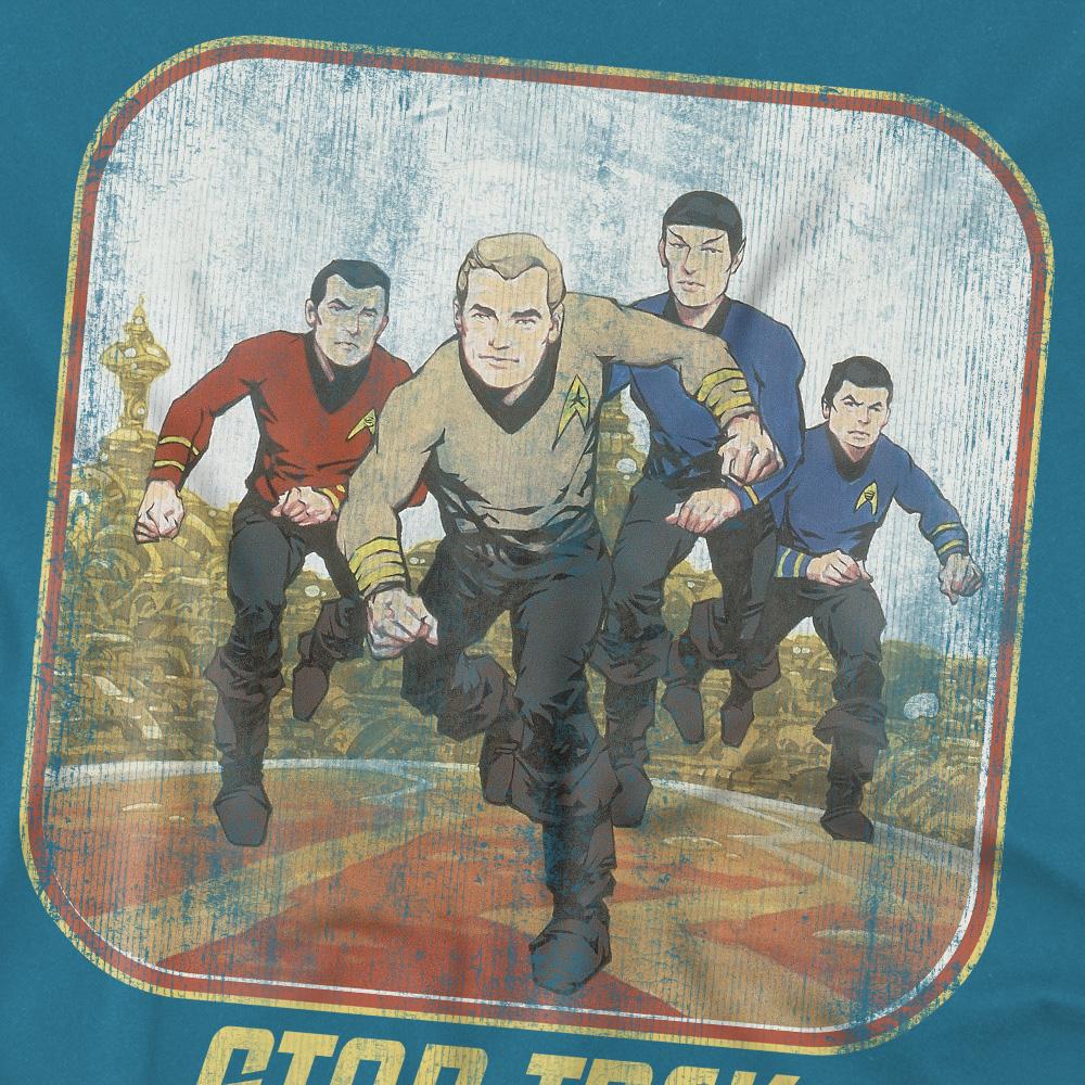 Star Trek Mens Original Running Cartoon T-Shirt