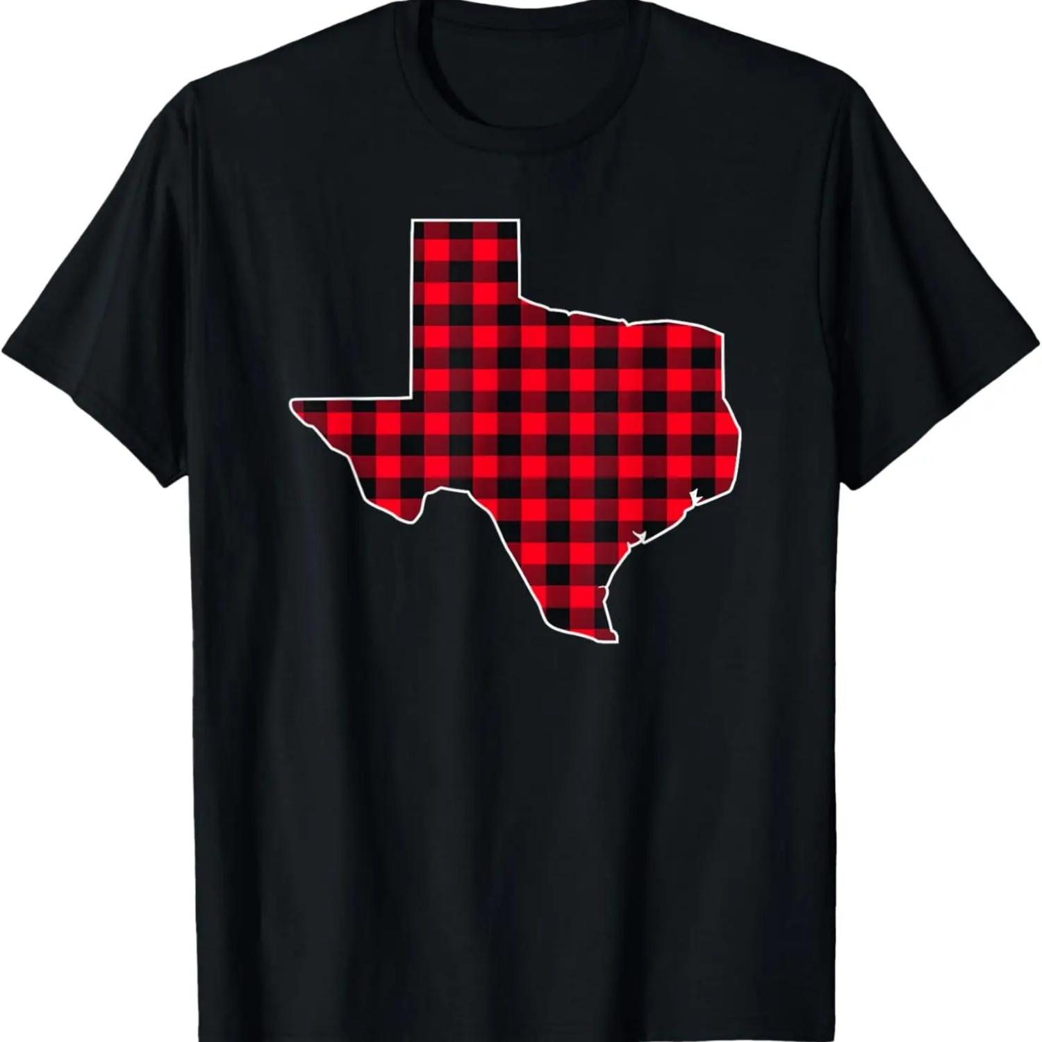 Buffalo Plaid Texas Fall T-Shirt T-Shirt S чёрный