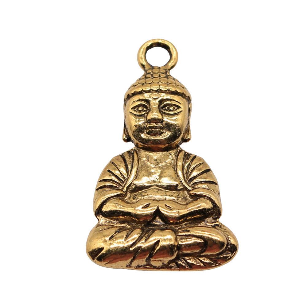Buddha Statues Charms Multi Color Alloy Pendants For Spiritual Zen Jewelry Making