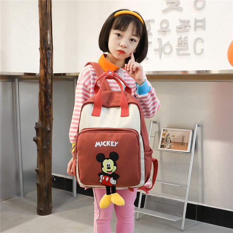 Design Blocked Color Children Backpack For Daily School Use