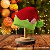 Striped Pattern Christmas Hat Knitted Wool Ball Xmas Cap Jacquard with Small Ears Knitted Hat Festival Girls