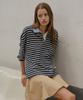 Tilaidai Stripe Collar Point T-Shirt [Tisp06Lt02]_Navy