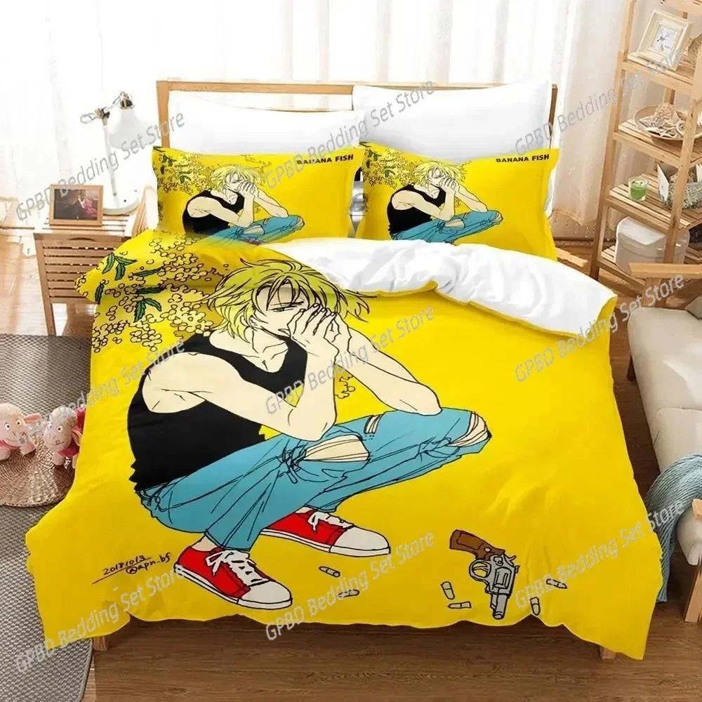 Anime Banana Fish 3D NEW Duvet Cover Pillowcase Bedding Set Adult Boy Girl Bedroom Decoration Children Single Double Large