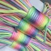 Regnbue Syv Farger Regnbue Paracord 4mm 30m Stilig Søt Fargerik Snor Teltreim Bardun Lastkapasitet 250kg For Camping Utendørs Overlevelse
