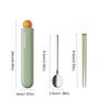 With Storage Box Student Flatware Set Dopamine Style Chopstick Spoon Camping Cutlery Set  School