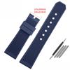 For Cartier Calibre London Tank Strap W7100056/WSCA0006W7100037/W7100041/7100015 man fluoro rubber silicone watchband 23mm 24mm