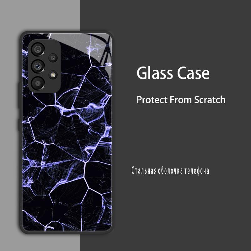 For Samsung Galaxy A52 A52S A53 Case Cover Tempered Glass Case Hard Coque Bumper For Samsung A33 A73 A13 A72 4G 5G Protect Case