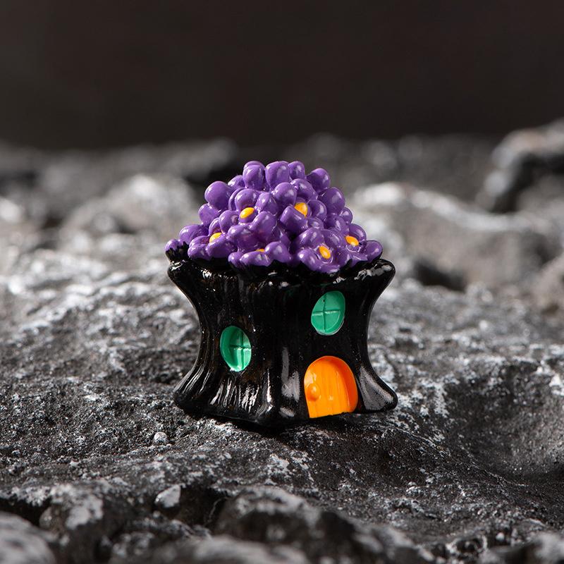 Micro Landscape Halloween Decoration Accessories Mummy Skull Wizard Face-free Monster Pumpkin Resin Small Ornaments