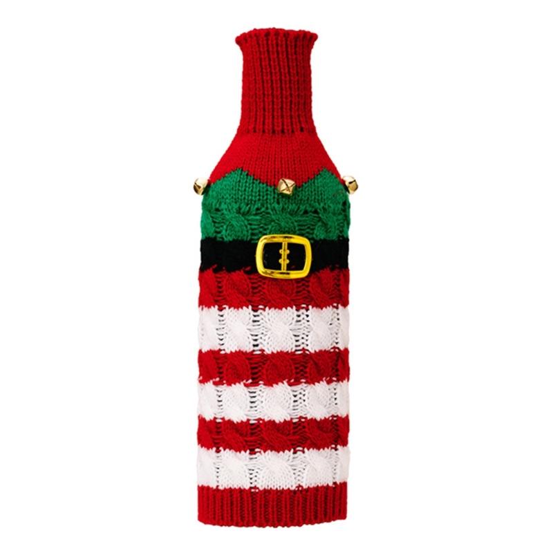 Christmas Wine Bottle Sleeve Table Setting Festive Wine Bottle Cover Toppers