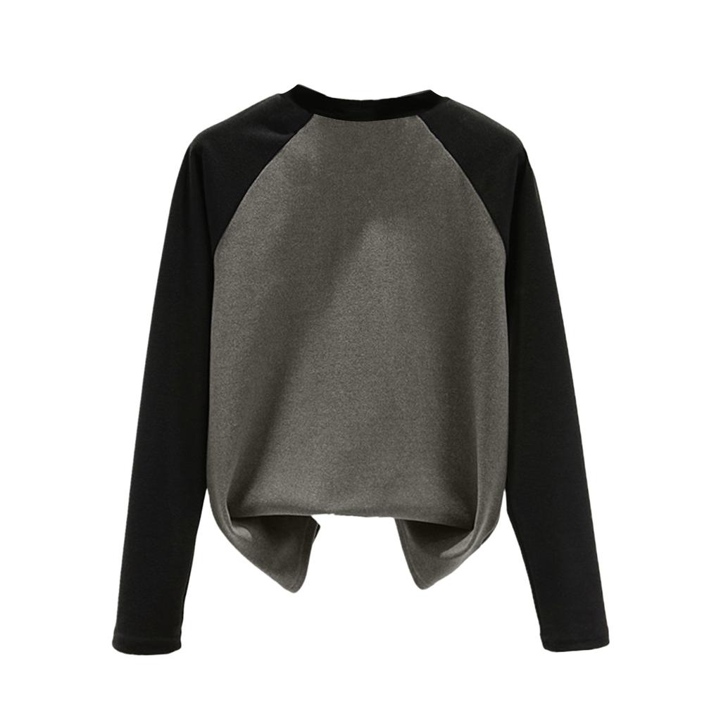 Ladies' Loose Comfortable Casual Fashionable And Warm Underwear With Seamless  Round Neck And Thick Velvet Long Sleeves Top