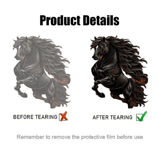 Acrylic Horse Table Sign 2D Flat Black Horse Shaped Decoration Sign Home Living Room Bedroom Tabletop Ornament Horse Lover Gift