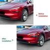 Front Fog Lamp Eyebrow Wind Knife for Tesla Model Y Juniper 2025 Piano Black Fog Lamp Trim Carbon Look Blade Trim Bodykits