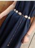 Korean-Style Women's Thin Metal Waist Chain - Versatile Fashion Accessory for Dresses, Shirts, T-Shirts, and Pants.