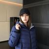 Winter new outdoor hooded ribs cotton coat women's high-end sense slim and thin cold-proof warm cotton-padded coat