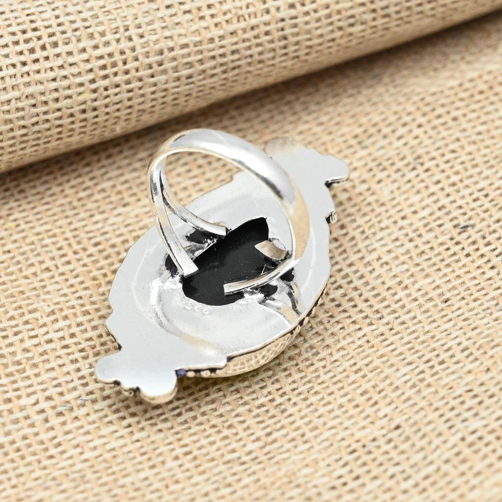 Australian Yellow Triplet Opal Gemstone Solid 925 Sterling Silver Handmade Beautiful Ring