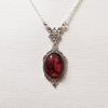 Pendant Necklace Elegant Oval Design Vintage Exquisite Red Quartz Charm Necklace Butterfly Necklace Daily