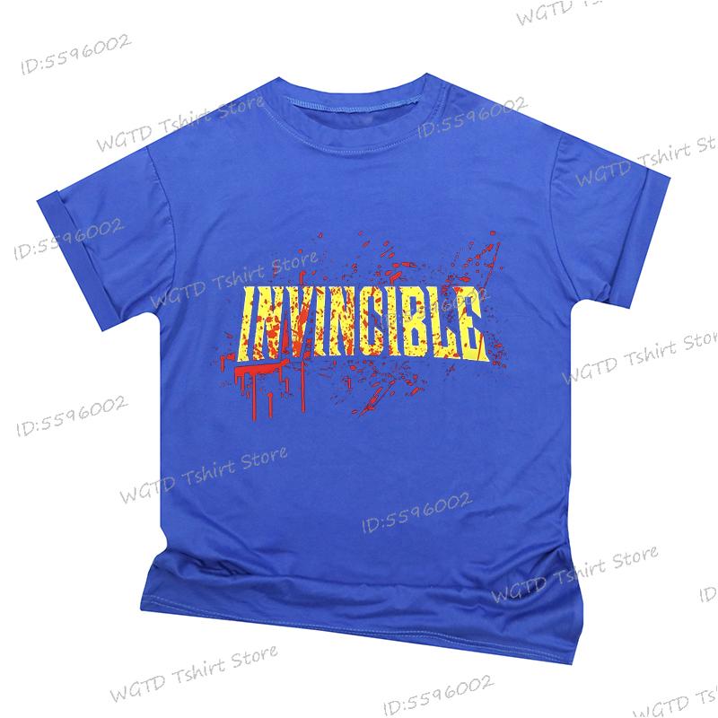 Tištěná trička Invincible s cákanci krve pro muže ženy merch Harajuku streetwear tričko pro dospělé anime pro muže ženy tričko