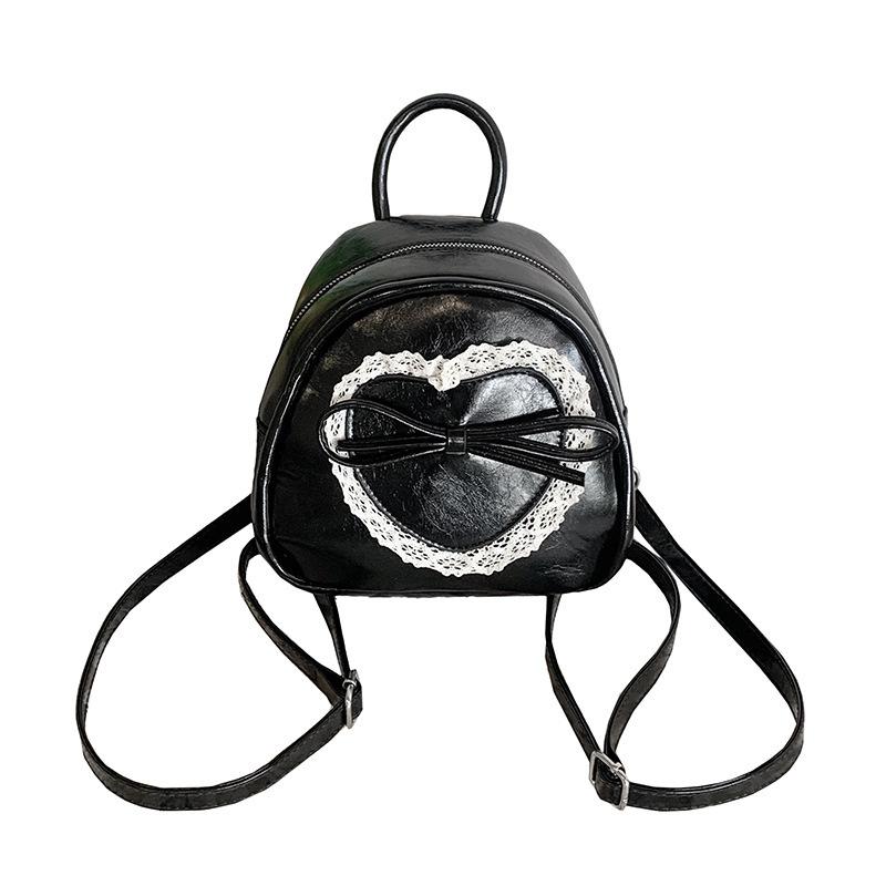 New Large-capacity Handbag Bow Fashionable Sweet Backpack Female Lace Love