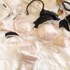 French Lace Push-Up Lingerie Set: Slimming Satin Underwire Bra for Large Busts