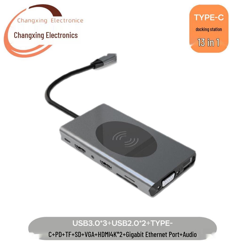 8-in-1 Type-C Hub: Multifunctional Card Reader & USB Network Expansion Dock