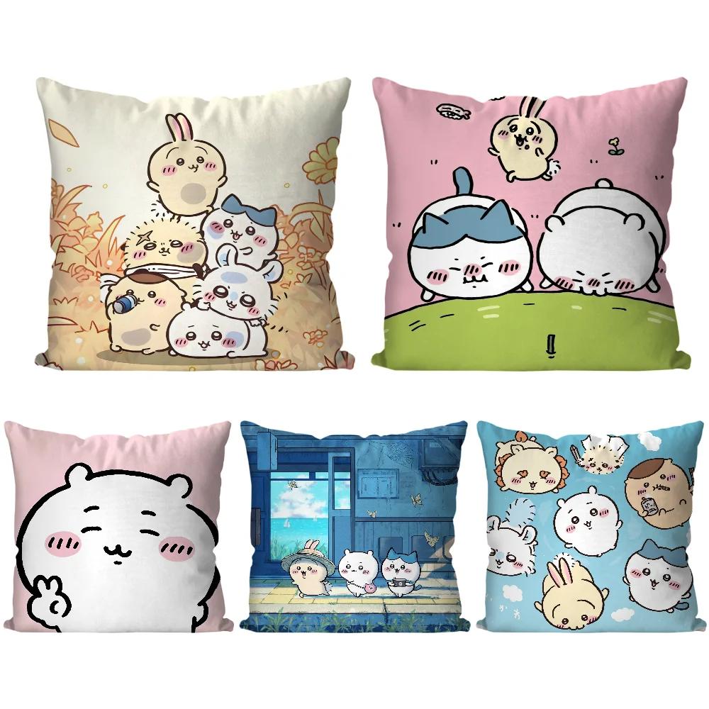 Cartoon Animation C-chiikawa Pillow Case Square Pillow Bedroom Sofa LeisureComfort Cushion Car Living Room Home Decoration 40X40