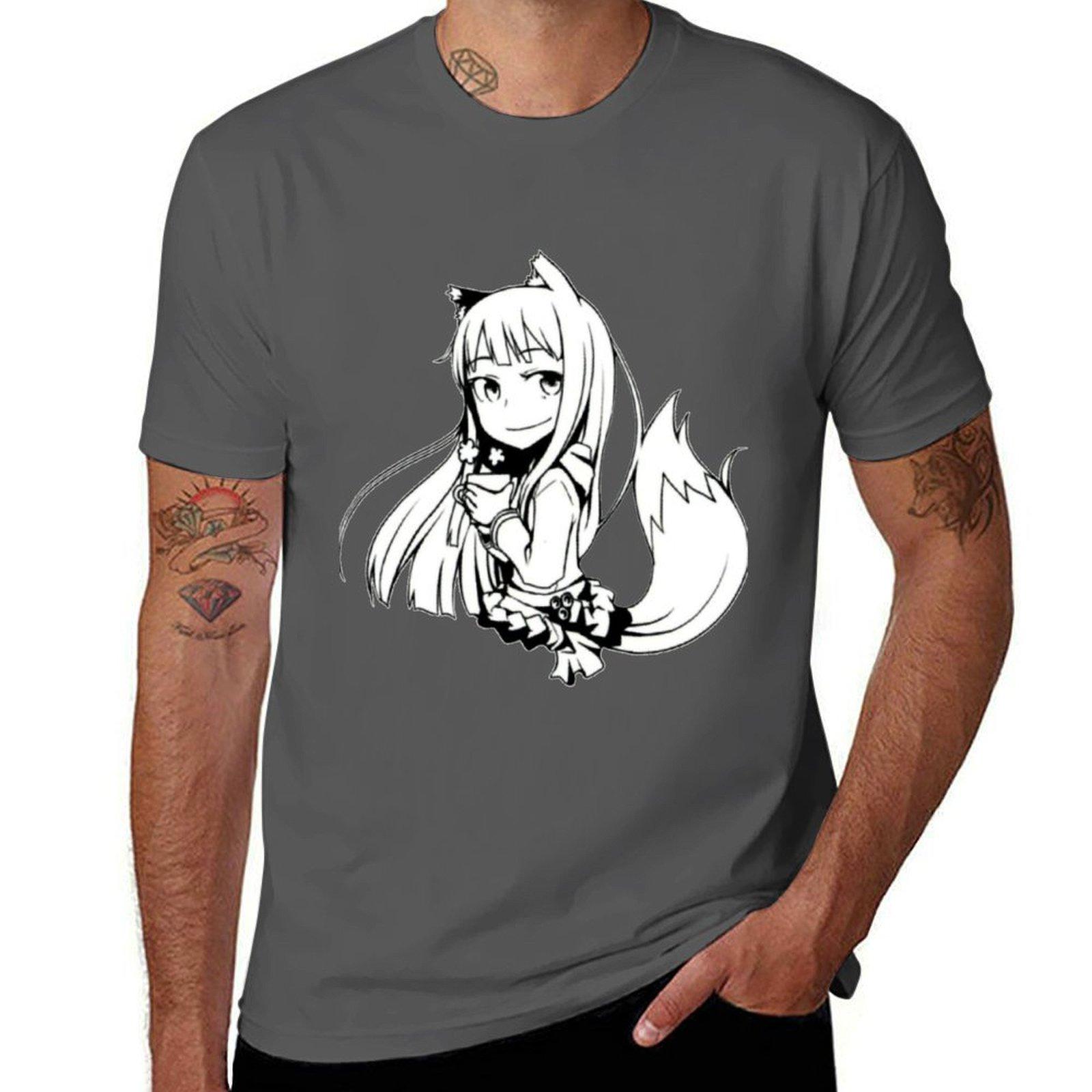 

Horo Spice and Wolf T-shirt quick-drying summer clothes funny t shirts for men 4XL