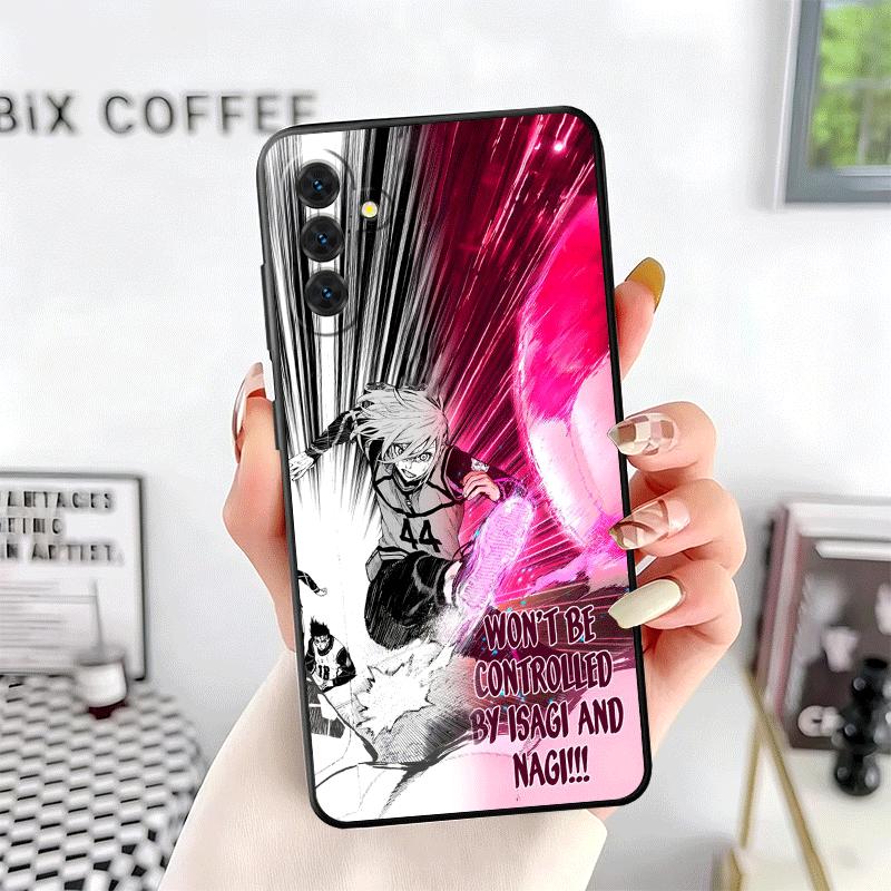 Blue L-Locks Football Anime Soft Phone Case for Samsung A17 A37 A57 A16 A26 A36 A56 A15 A25 A35 A55 A14 A24 A34 A54 A13 A23 A33