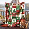 Christmas Flannel Throw Blanket Soft Warm Cozy For Sofa Bed Indoor Home Use Great Holiday Gift