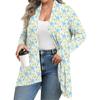 Women's Fall And Winter Fashion Casual Print Long Sleeve Mid-Length Cardigan Jacket
