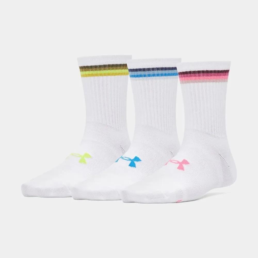 Under Armour Women s Essential 3PK Mid-length Crew Socks 1382942-103 3420223 S