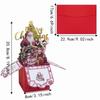 Cartoon Pattern 3D Pop Up Card 4-Layer Holiday Postcard Vintage Christmas Greeting Card  Office