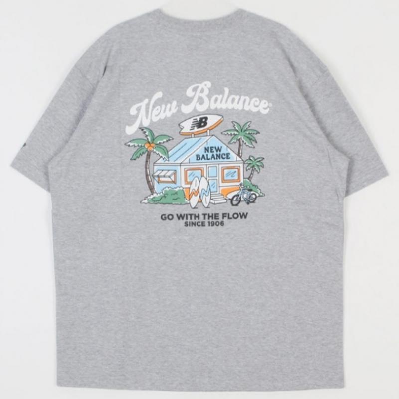 New Balance Half Club  Short Sleeve Tee  D22   Nbnefco243 Ac  Uni Nb Bo