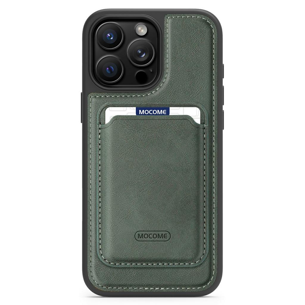 Für iPhone 16 Pro Magnetische Hülle mit abnehmbarem Kartenhalter TPU + PU-Leder Handy-Rückabdeckung