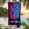Beach Towel Atletico Madrid Print Custom Name Text Soft Towel for Swimming Pool