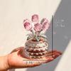 Eight Colors of Seven Rose Crystal Statues, As Wedding Decoration, Graduation Birthday Parties, Family Valentine's Day Gifts