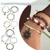 Multi-Layer Ethnic Style Bracelet Spiral Design Gravel Woven Bangle  Jewelry