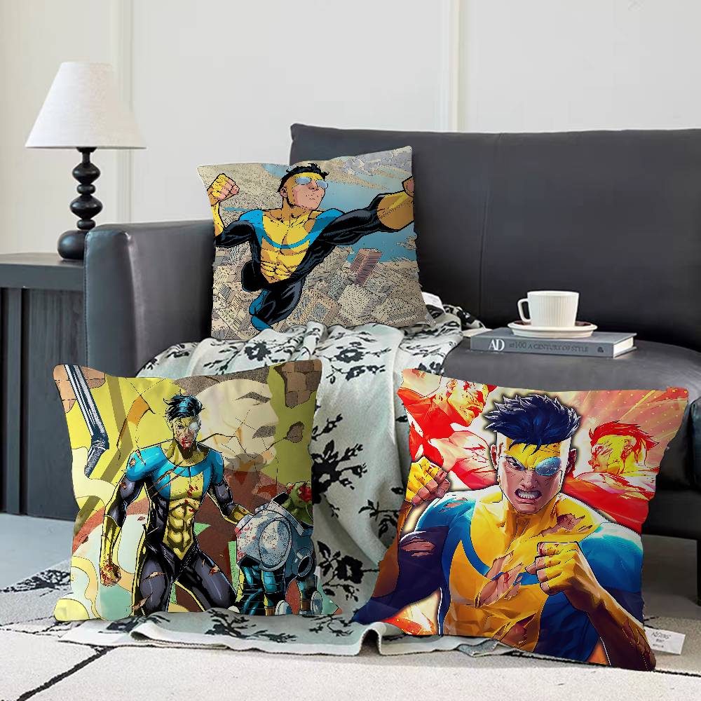 Tecknad I-Invincible Lönndesign Kuddfodral Glad Höstskörd Dekor Högtidsdekorati Kuddfodral